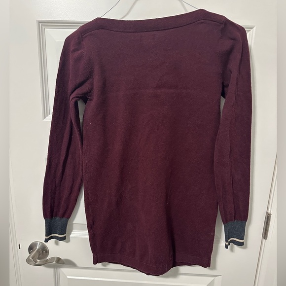 RootsPullover Crew Long Sweater Purple Burgundy Size XS Womens Cabin Relaxed - Picture 6 of 7